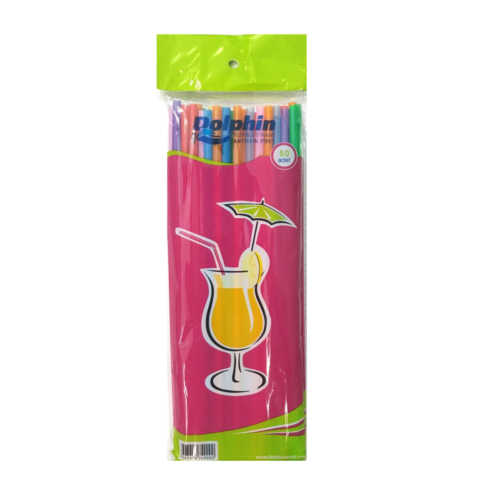 Dolphin Artistik Pipet Uzun Koruklu 50'li