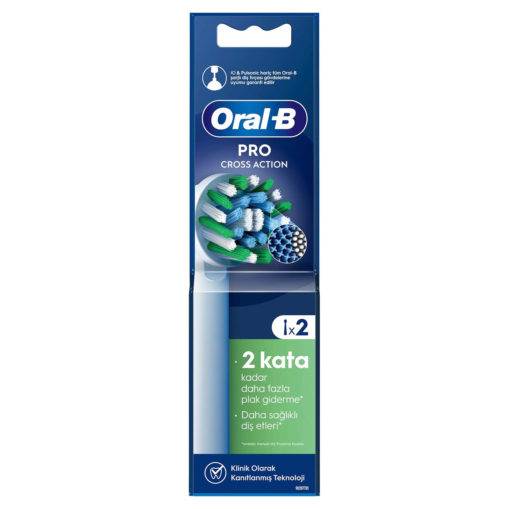 Oral-B Diş Fırçası Yedek Başlığı Cross Action 2 Adet