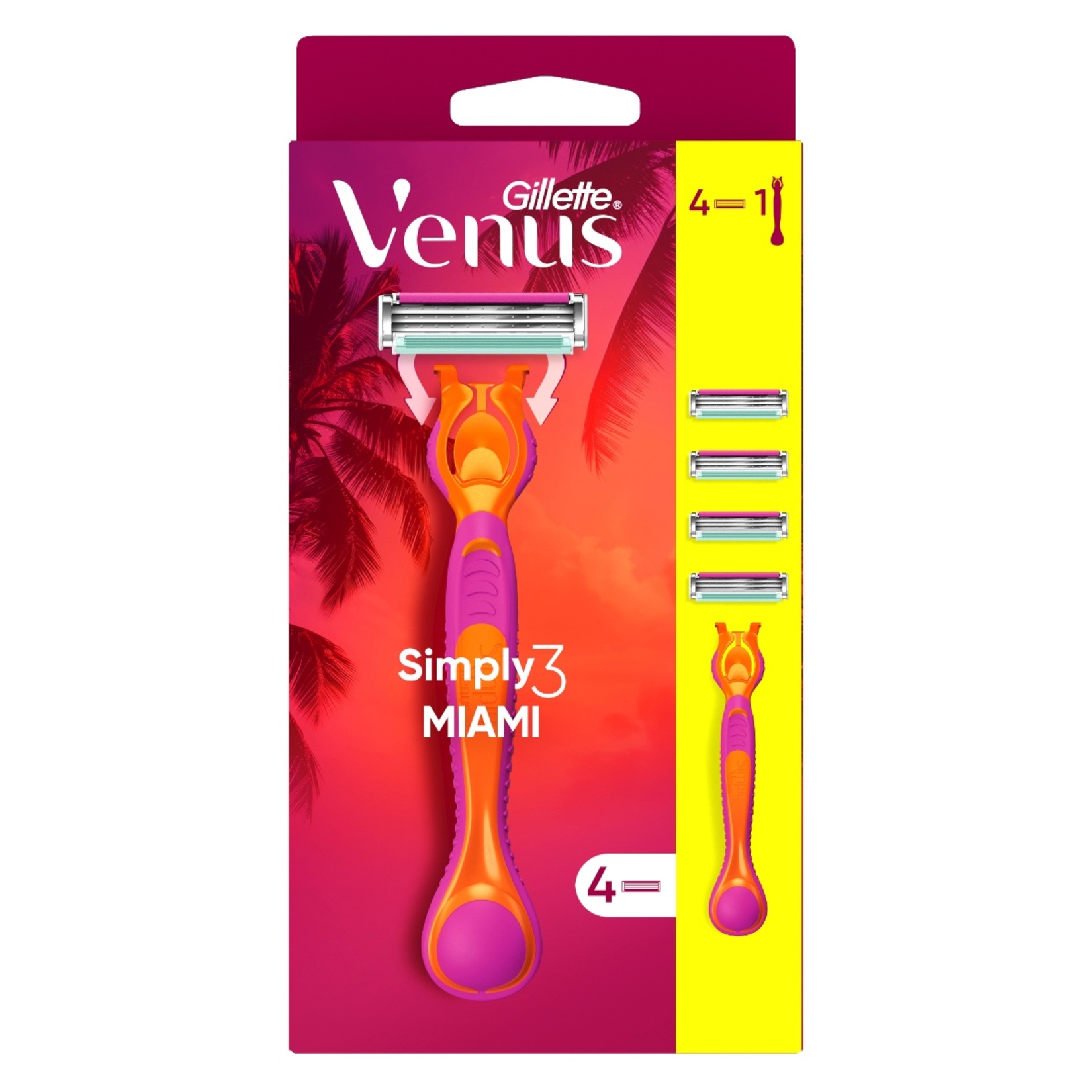 Gillette Venus Miami Hibrid Tıraş Makinesi +4 Yedek