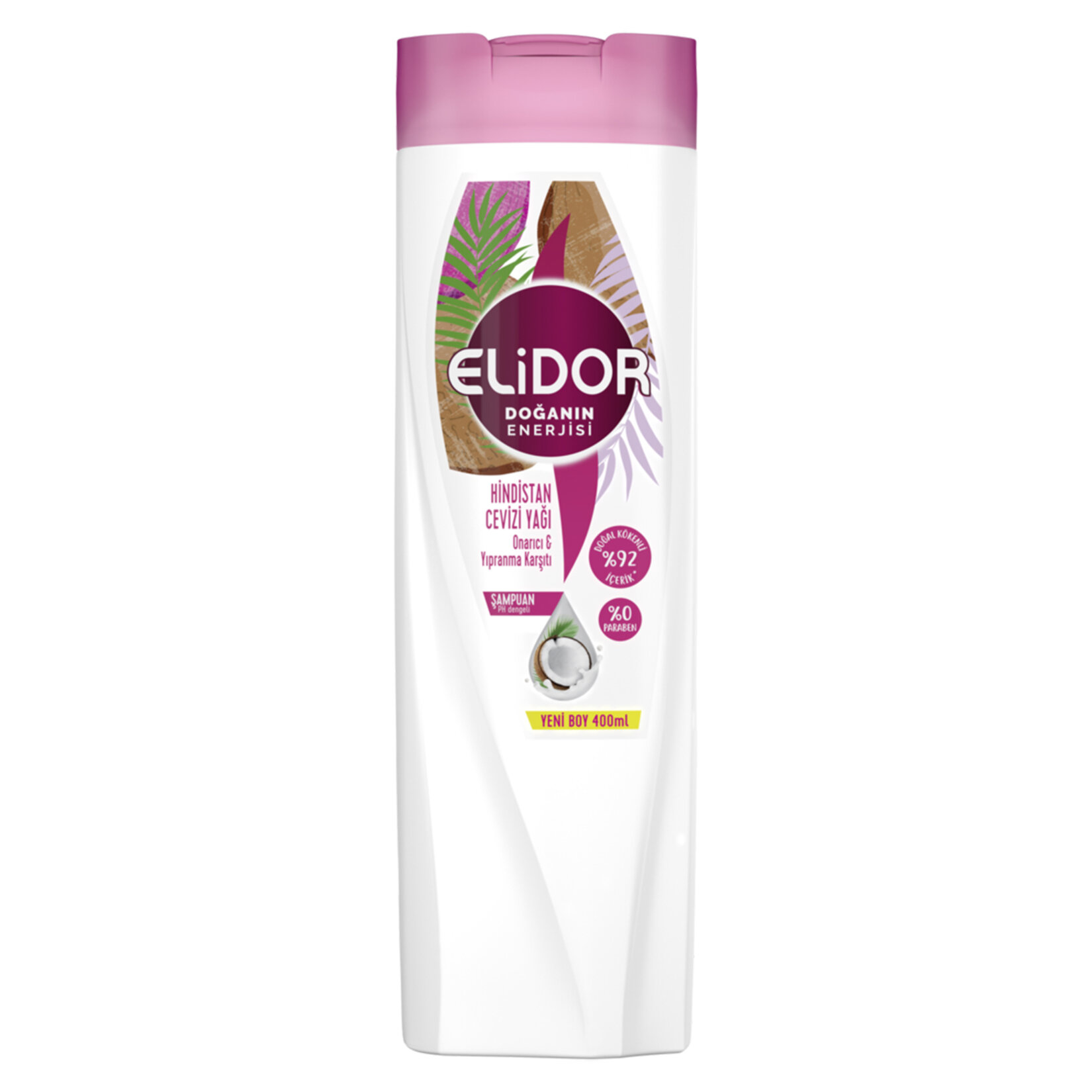 Elidor Doğanın Enerjisi Şampuan Hindistan Cevizi Yağı 400 ml x3 Adet