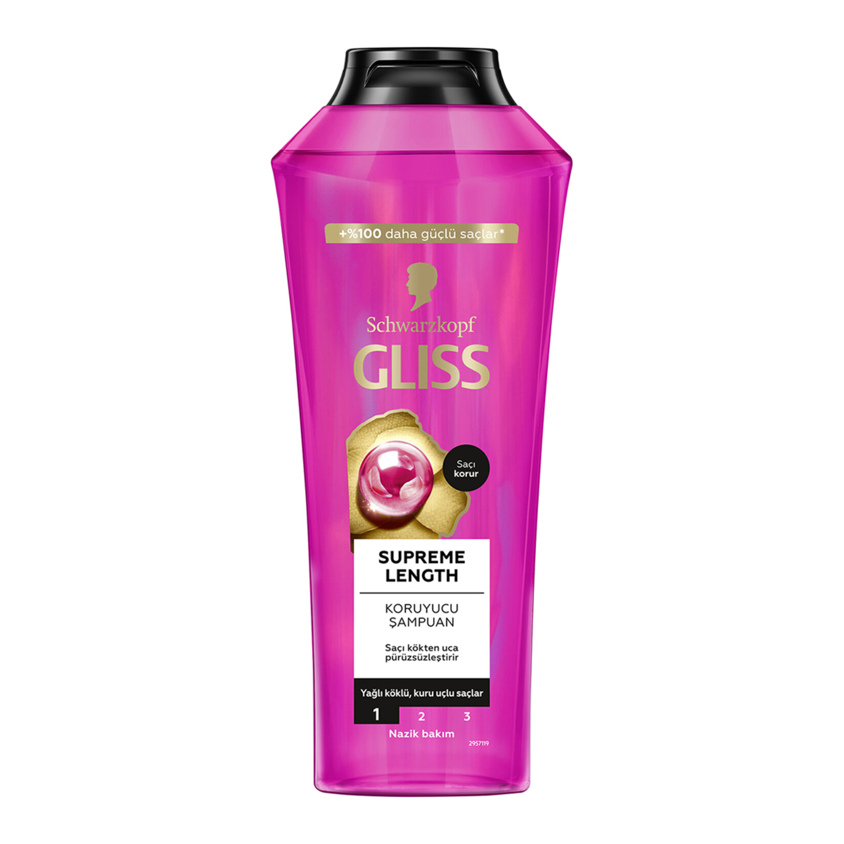 Gliss Supreme Length Koruyucu Şampuan - Biotin Kompleksi Ve Şakayık Çiçeği Özü Ile 400 ml X 3 Adet
