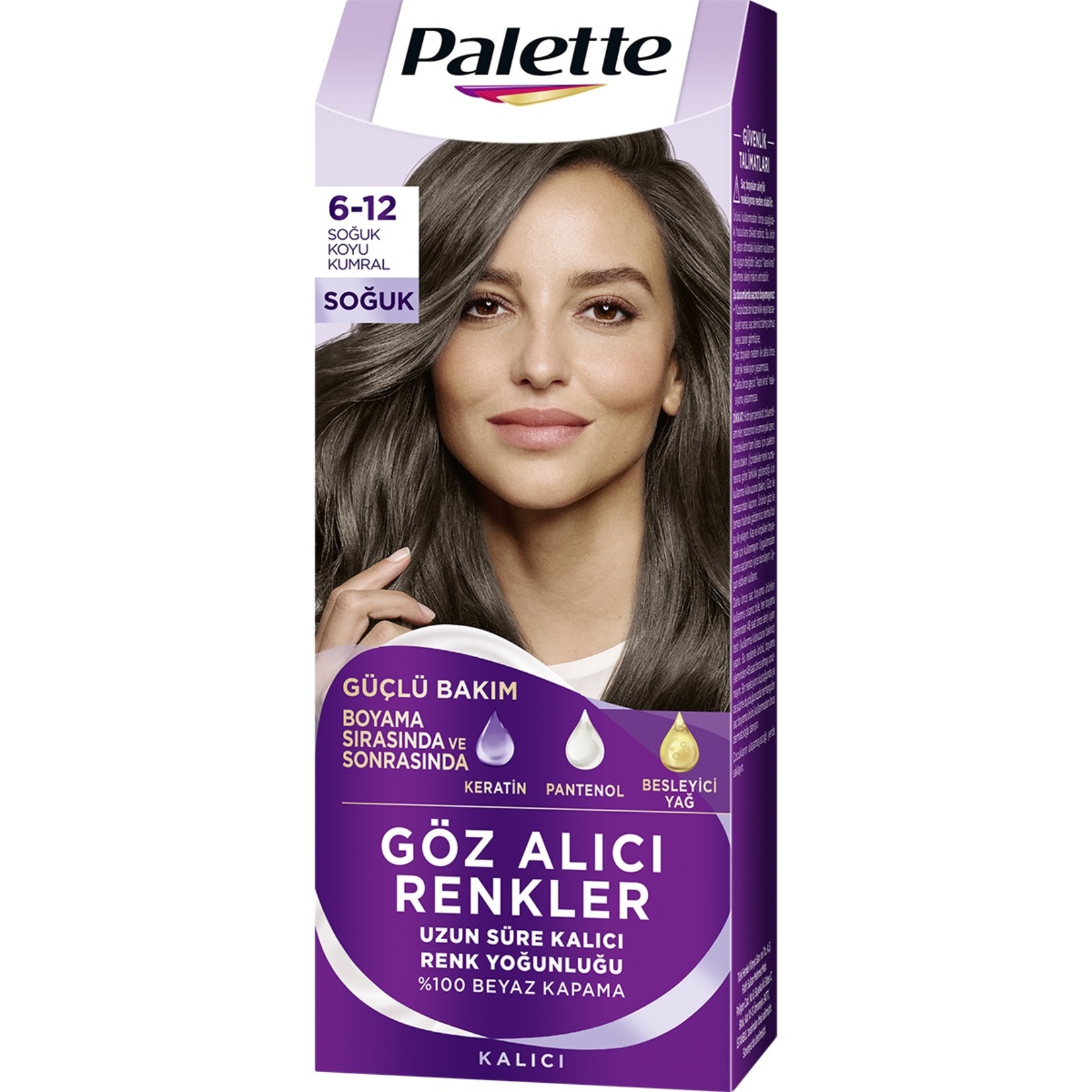 Palette ICC 6-12 Küllü Soğuk Koyu Kumral Saç Boyası 110 Ml