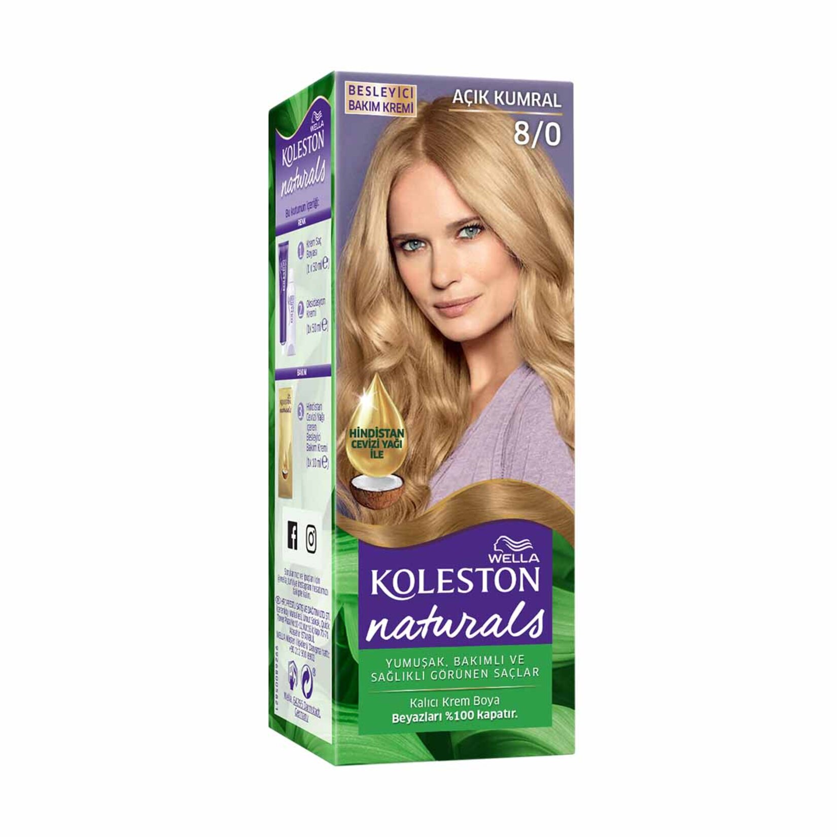 Koleston Naturals Saç Boyası 8/0 Açık Kumral 110 Ml
