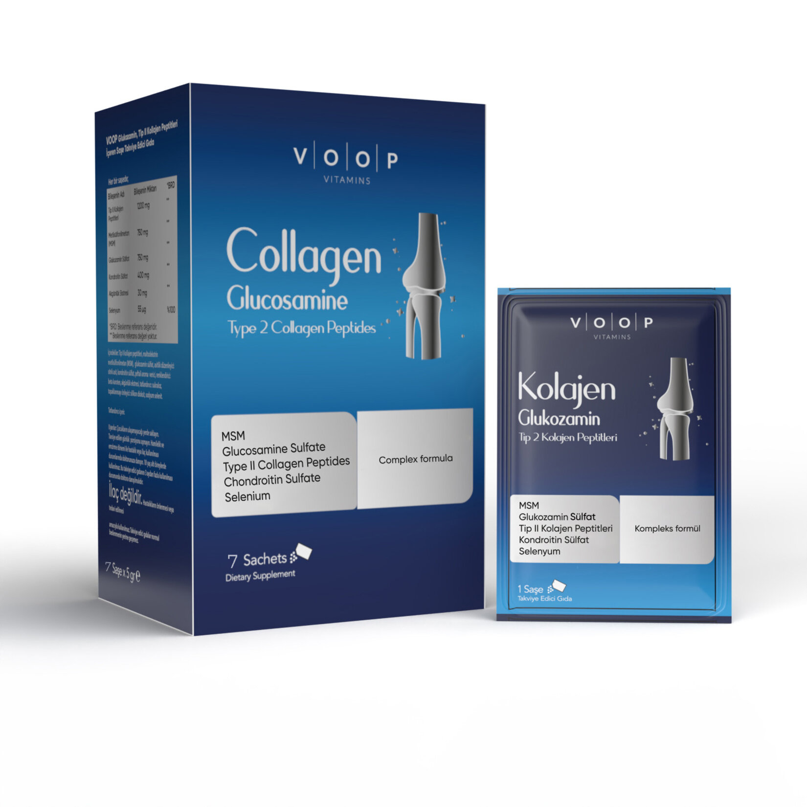 Voop Glukozamin Tip Iı Kollajen Peptitleri 7 Saşe