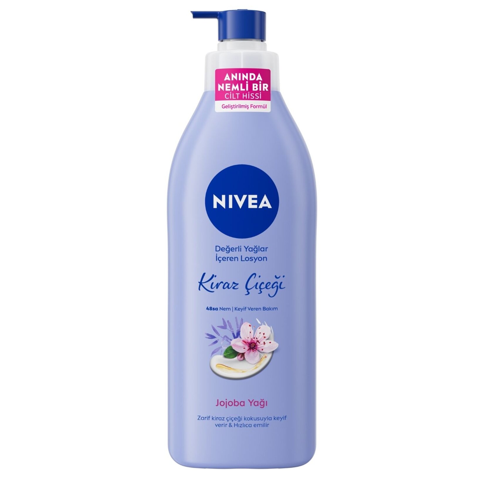 NIVEA Değerli Yağlar İçeren Vücut Losyonu Kiraz Çiçeği & Jojoba Yağı 400ml