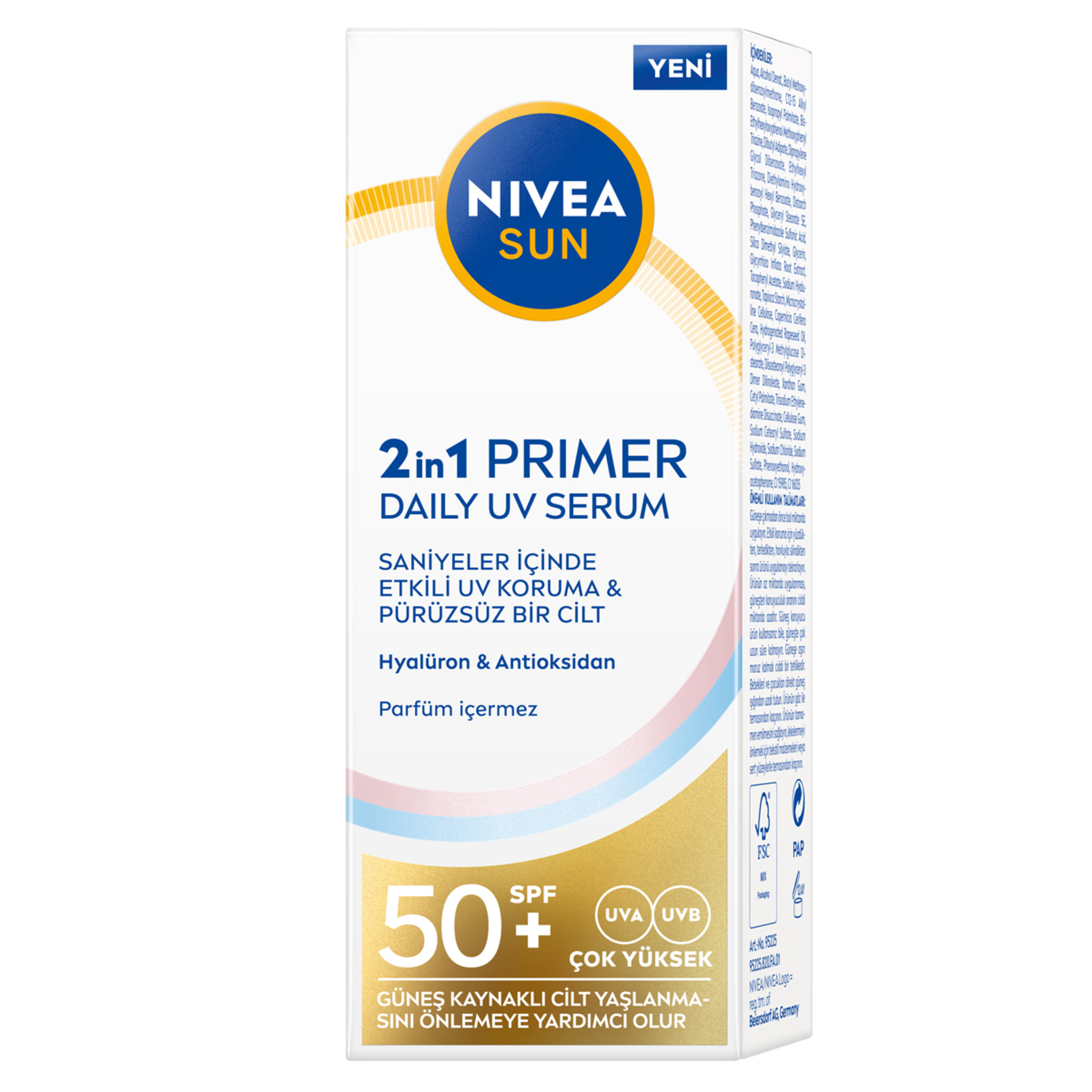 Nivea Sun 2 in 1 Primer Daily UV Serum 50 SPF+ 30 Ml
