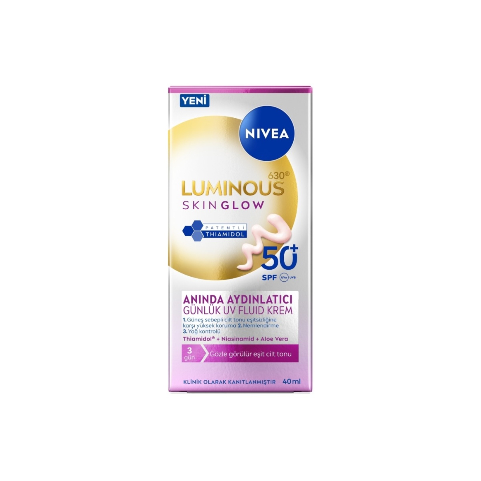 Nivea Luminous630 Skin Glow Anında Aydınlatıcı Krem 40 Ml