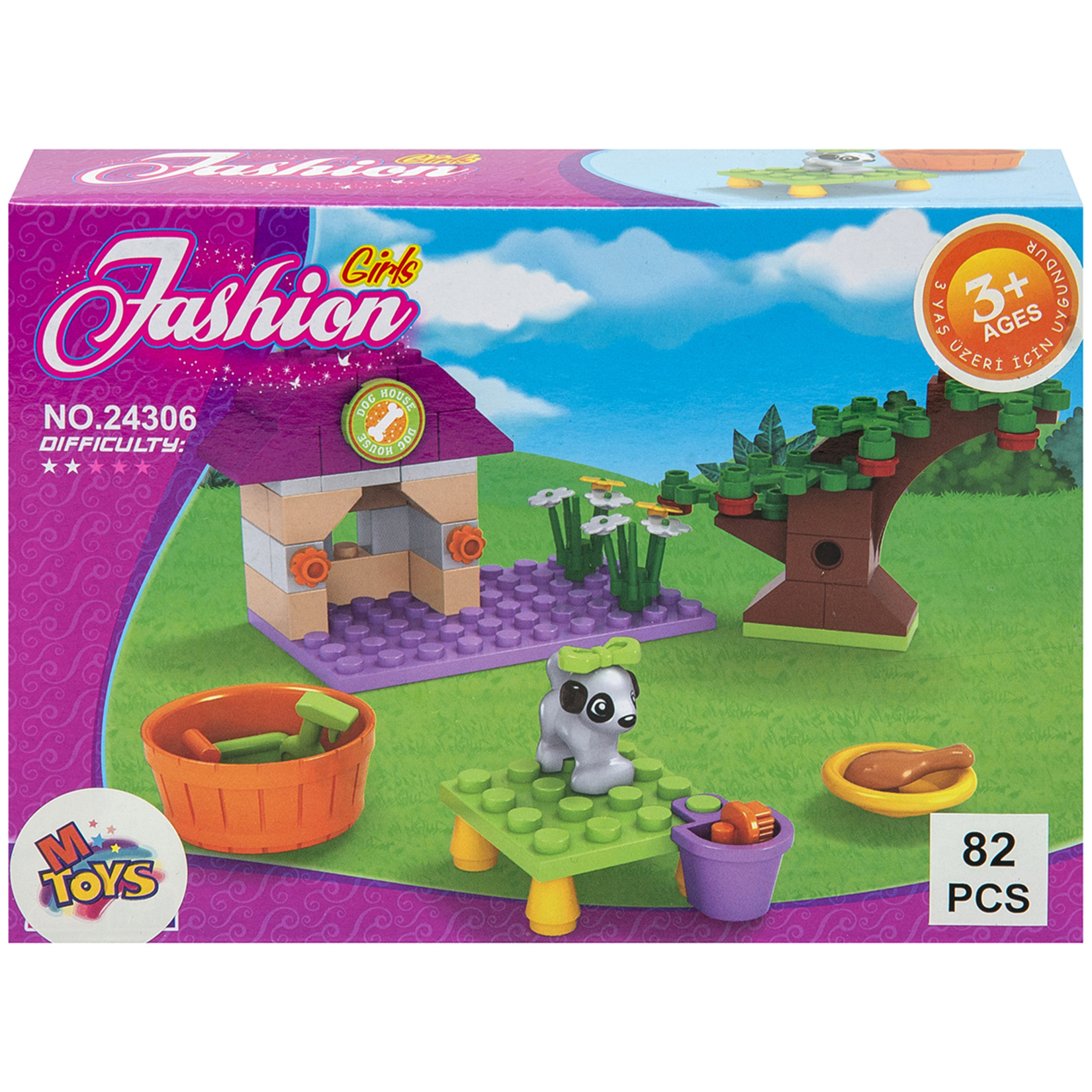 Mtoys Blok Kız Oyun Seti 113 Parça (2929-11463)