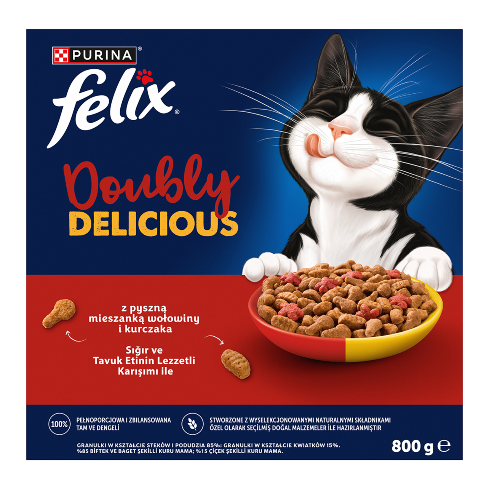 Felix Doubly Delicious Çifte Lezzet Sığır Etli 800 G