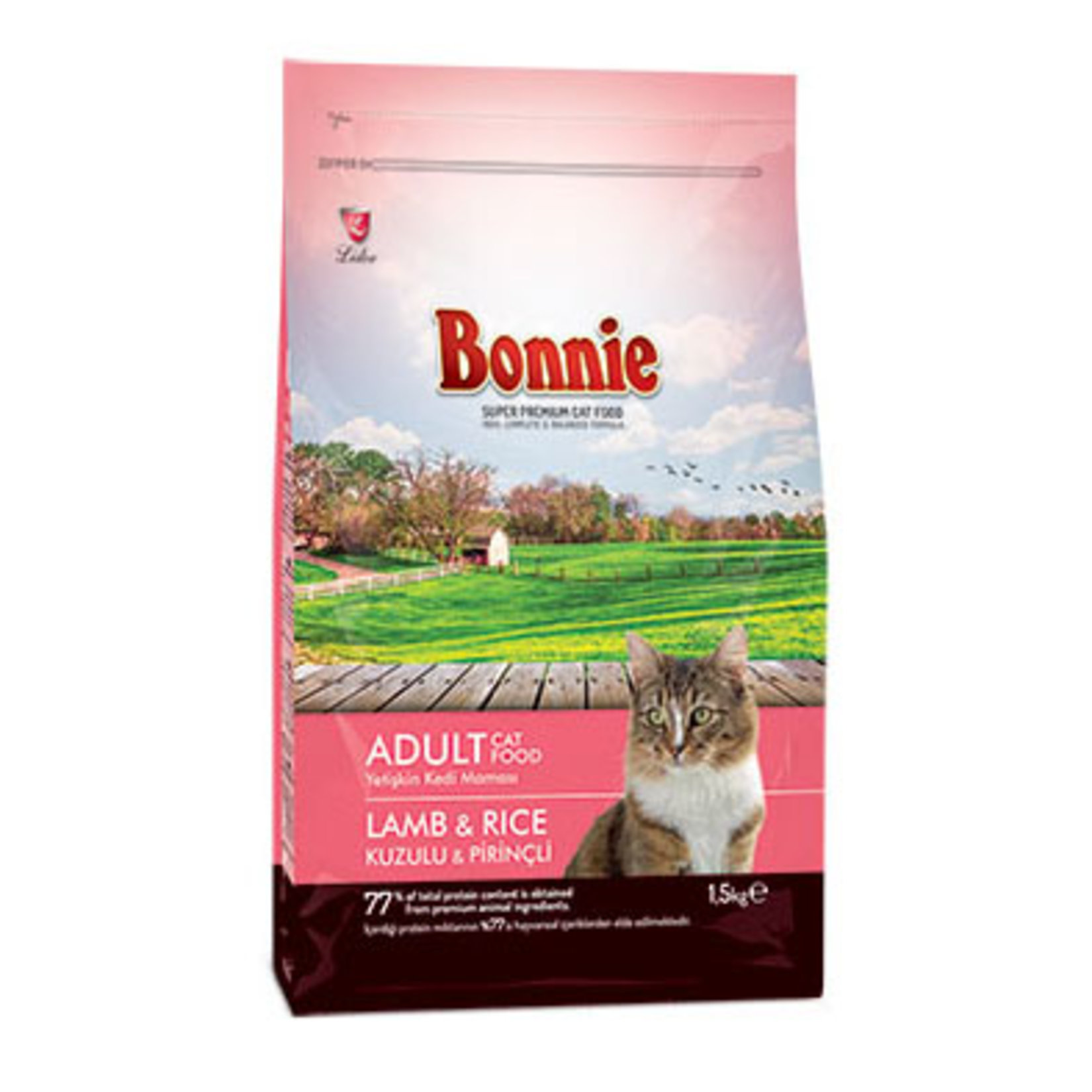 Bonnie Adult Kuzu Etli Pirinçli  Kedi Maması 1,5 Kg