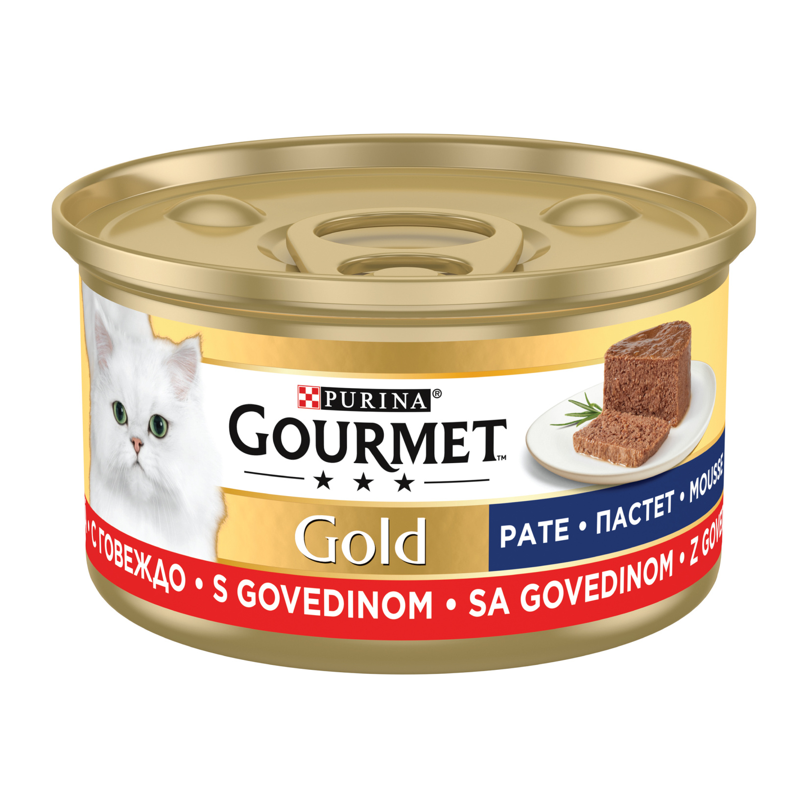 Gourmet Gold Kıyılmış Sığır Etli Yaş Kedi Maması Konserve 85 G