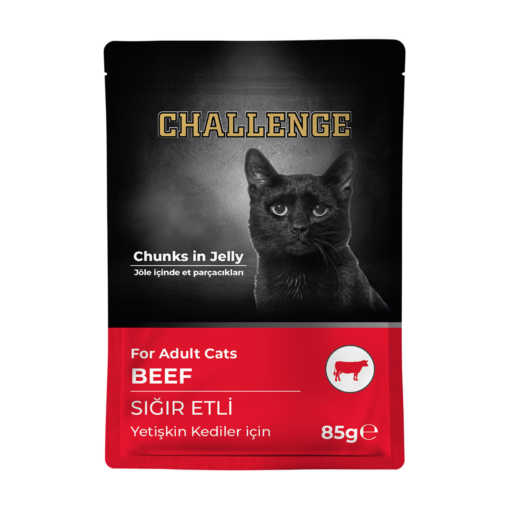 Challenge Sığır Etli Yetişkin Kedi Pouch 85 G