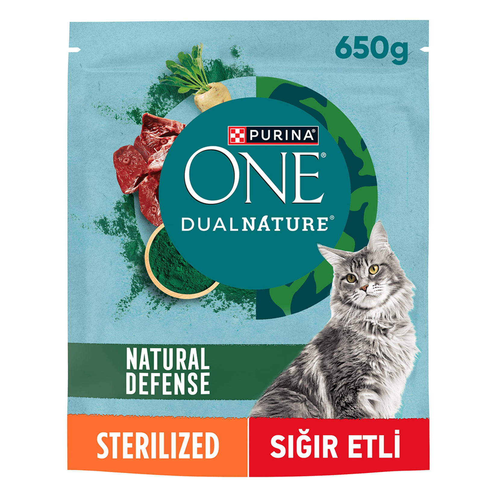 Purina One Dual Nature Sığır Etli Kısırlaştırılmış Kedi Maması 650 G