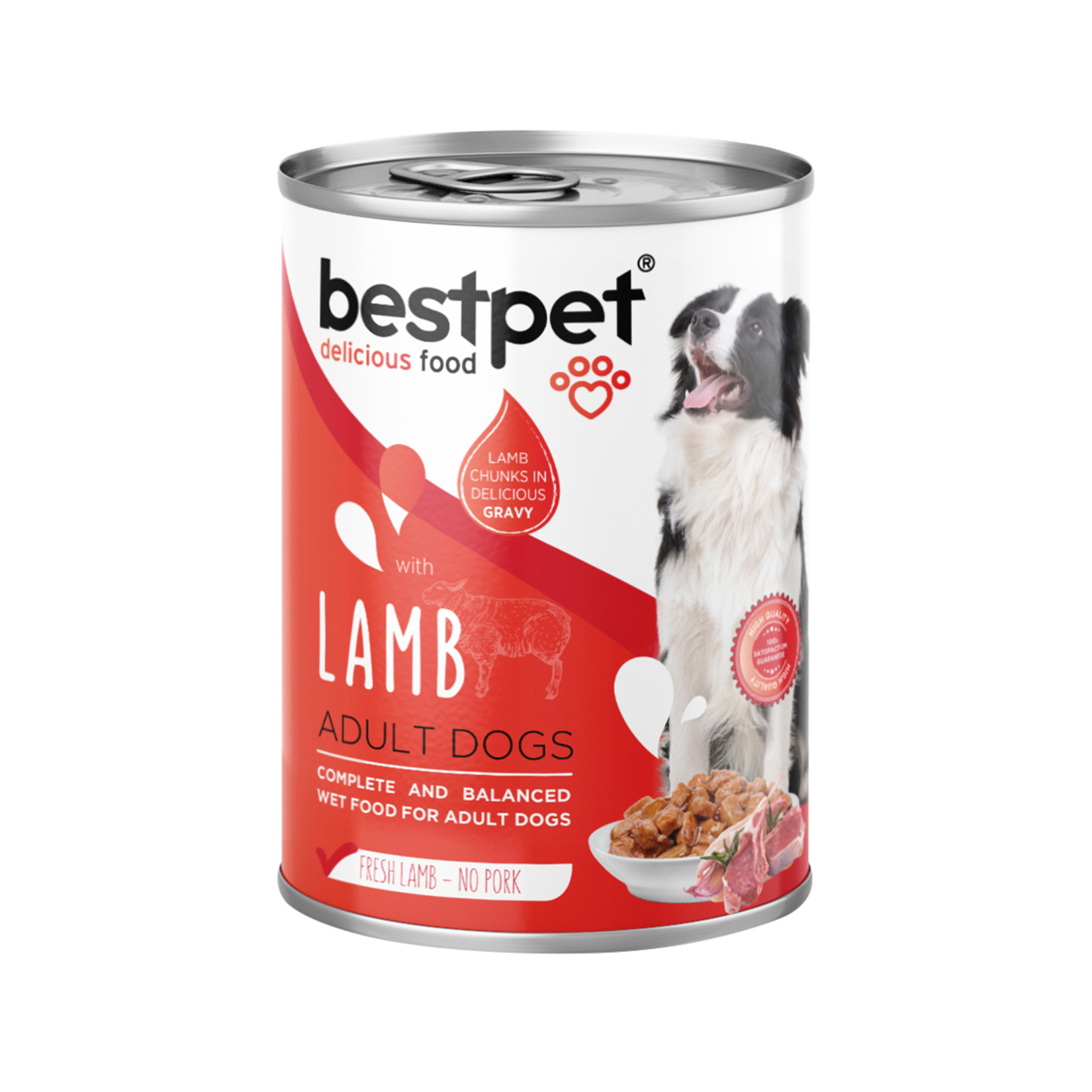 Bestpet Kuzu Etli Yetişkin Köpek Konservesi 400 G