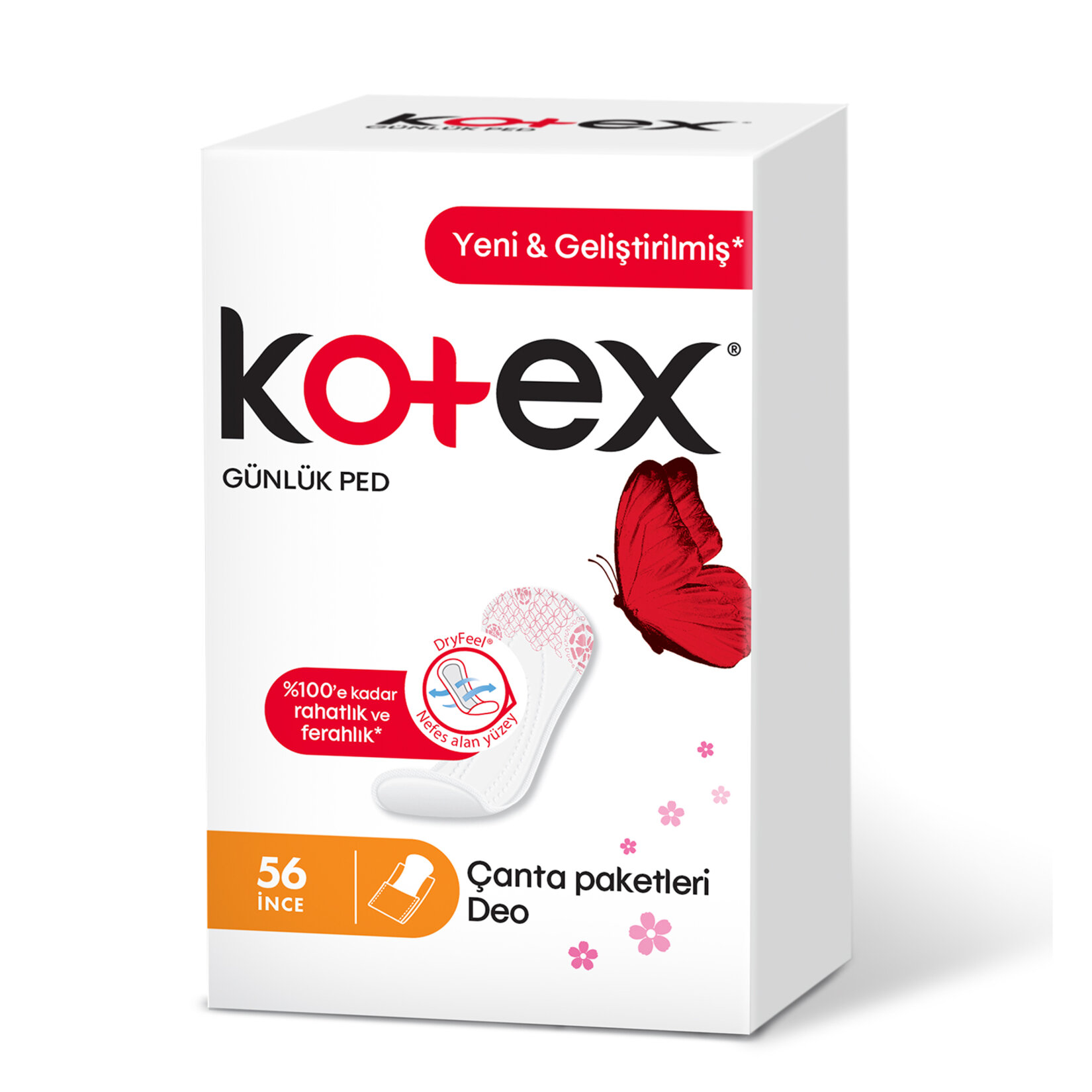 Kotex İnce Günlük Parfümlü 56'lı