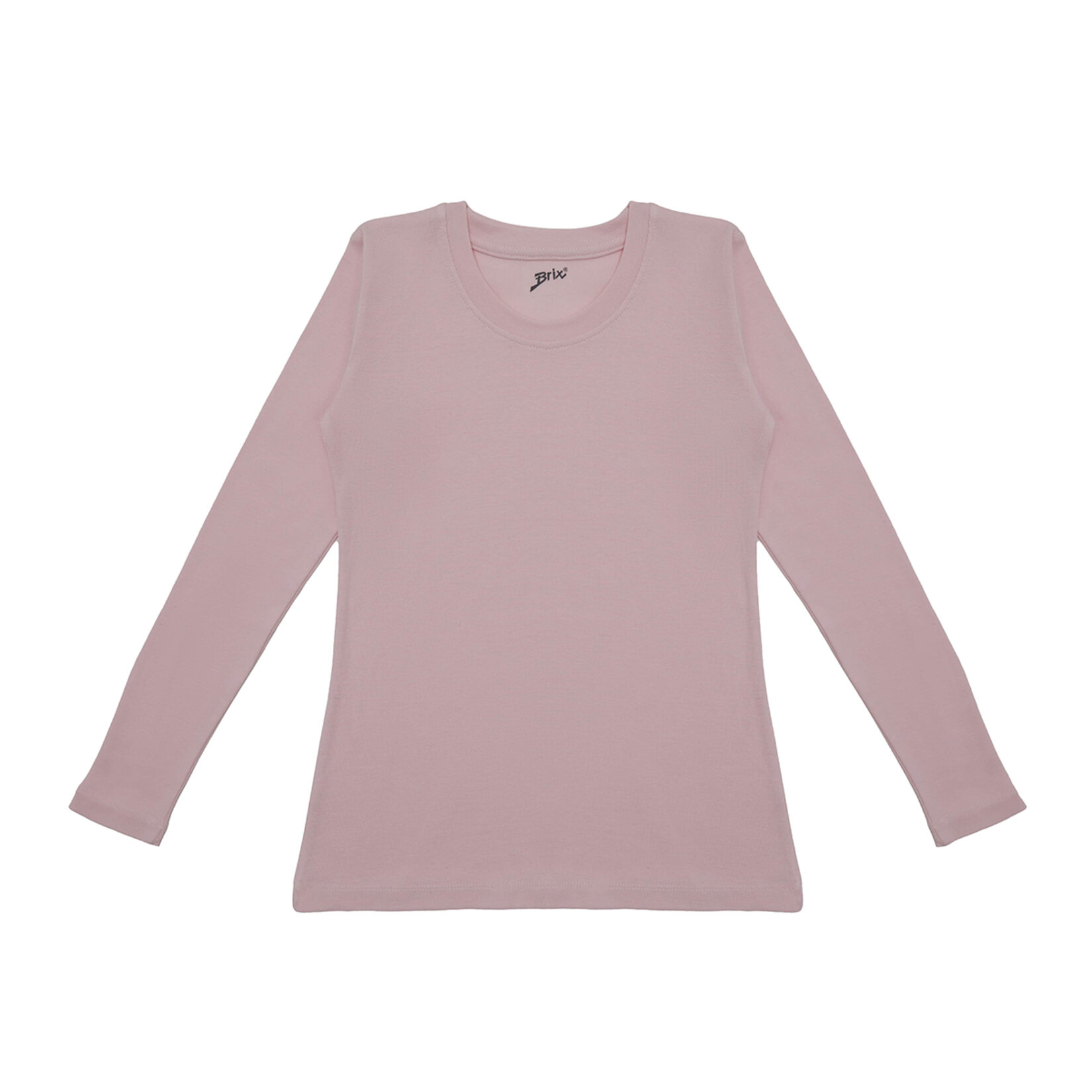Brix Kız Çocuk Ribana Uzun Kollu T-Shirt Pembe 7-8 