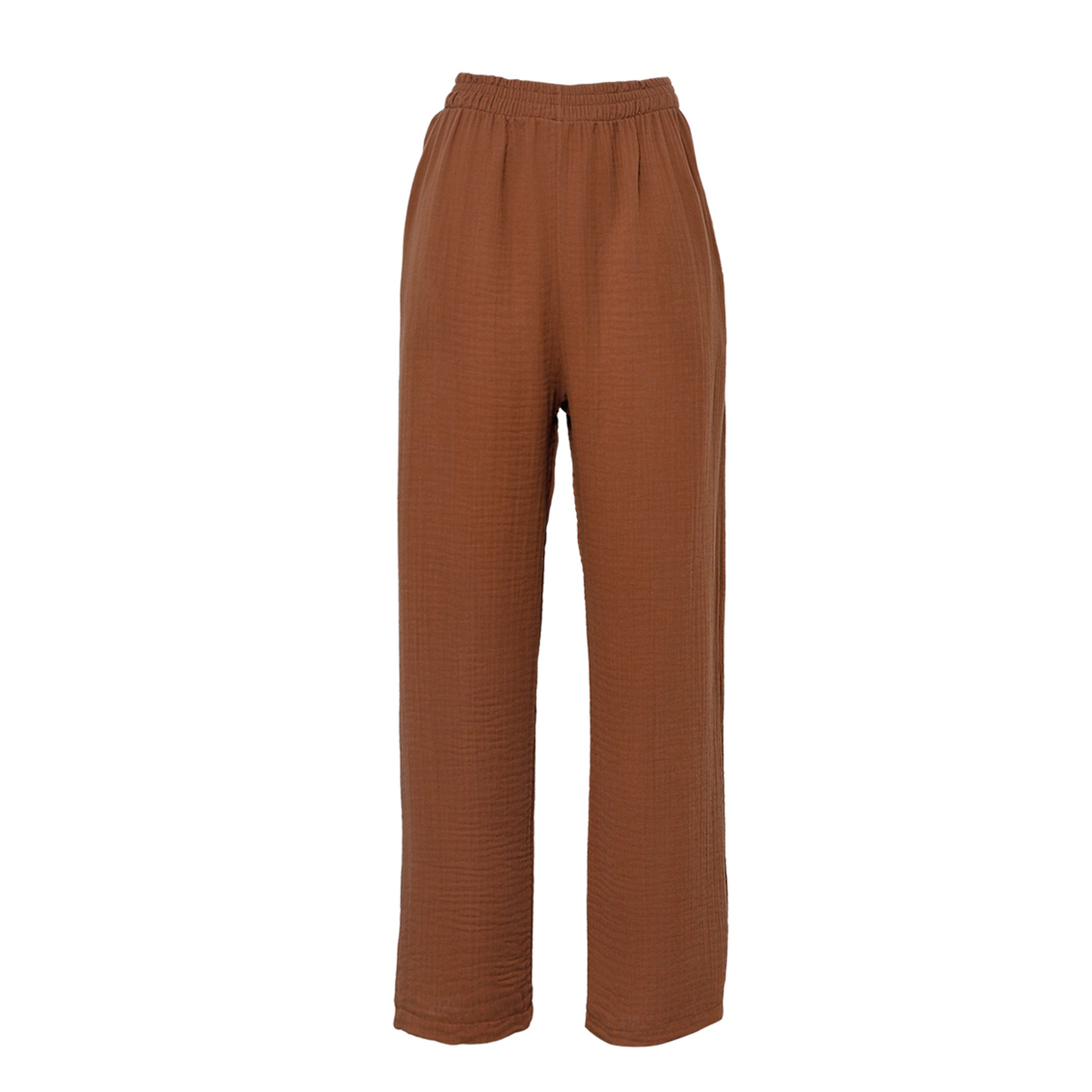 S Design Kadın Pamuklu Pantolon Taba S