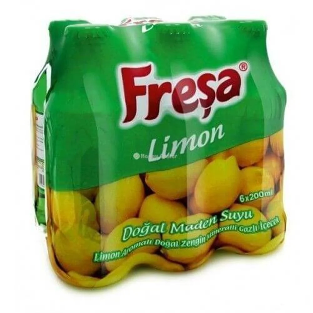 Freşa Limon Aromalı Doğal Maden Suyu 200 ml 6'lı