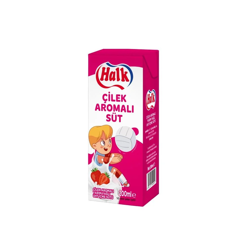 Halk Çilek Aromalı Süt 200 ml