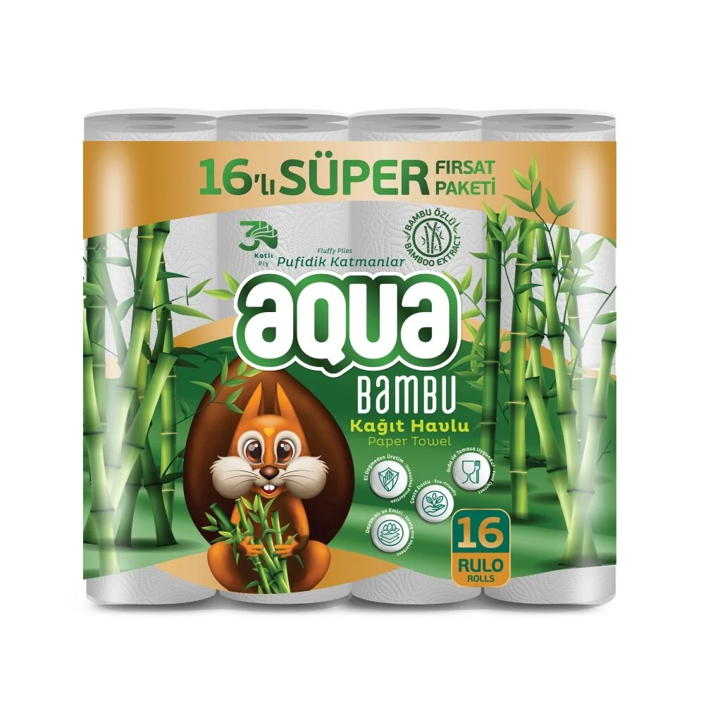 Aqua Bambu Kağıt Havlu 16’lı