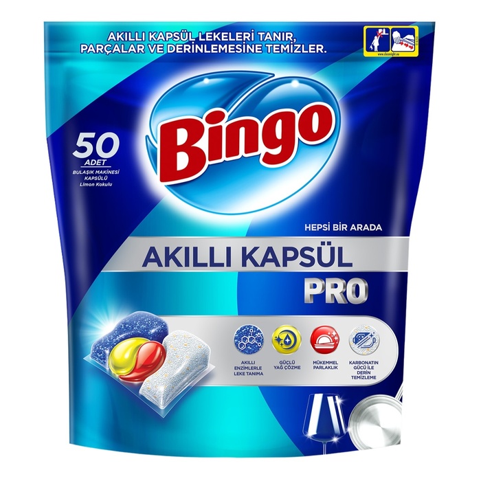 Bingo Akıllı Bulaşık Makinesi Kapsülü Pro 50 Li