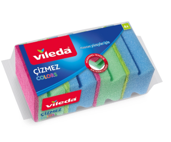 Vileda Renkli Çizmez Sünger 4 Lü