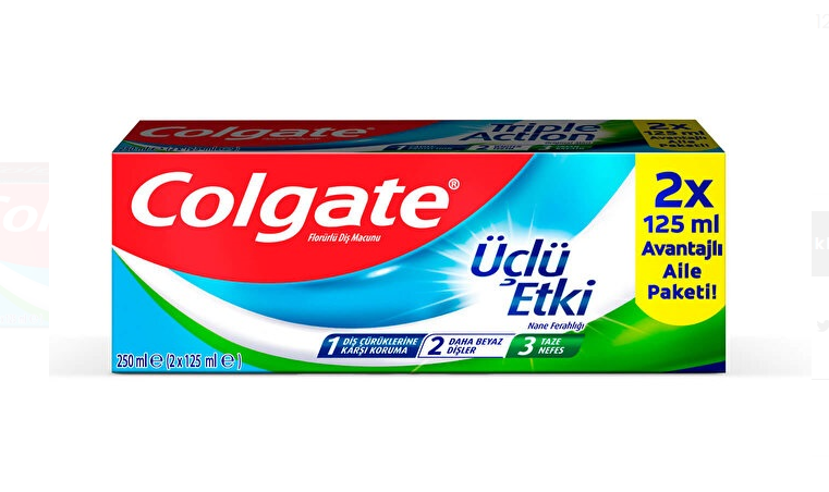 Colgate Diş Macunu Üçlü Etki 125 Ml 2li Paket