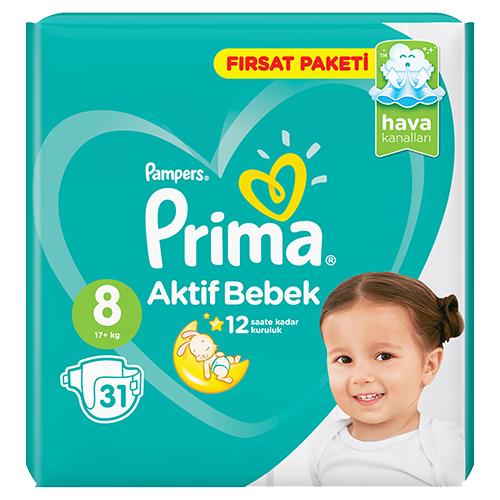 Prima Aktif Bebek Fırsat Paketi 8 Beden 31 lı