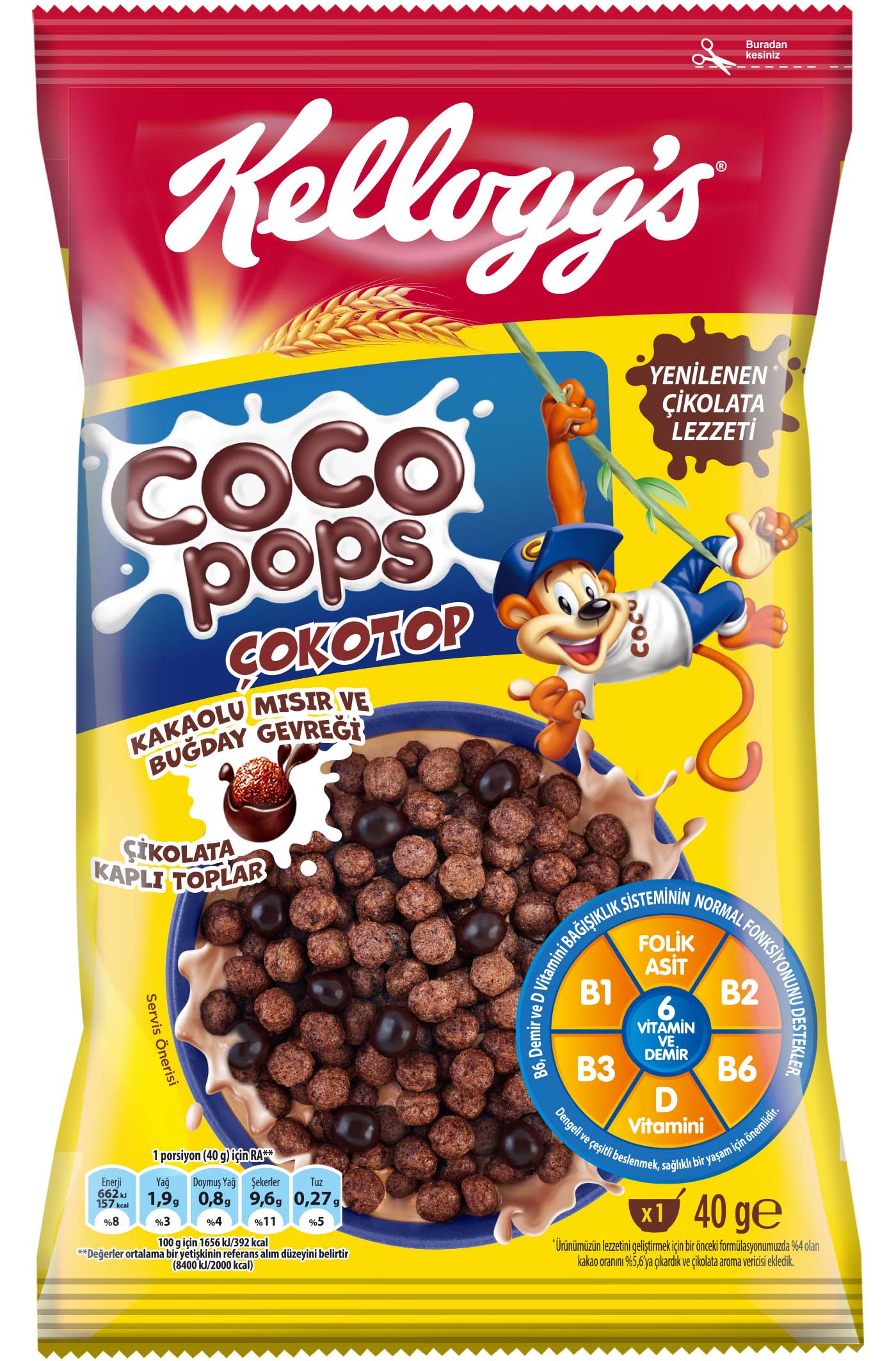 Kellogg s Coco Pops Çokotop 40 Gr