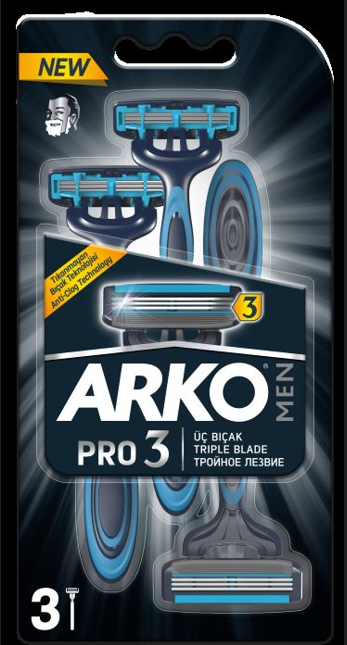 Arko Men Pro3 3 bıçaklı 3 lü Poşet