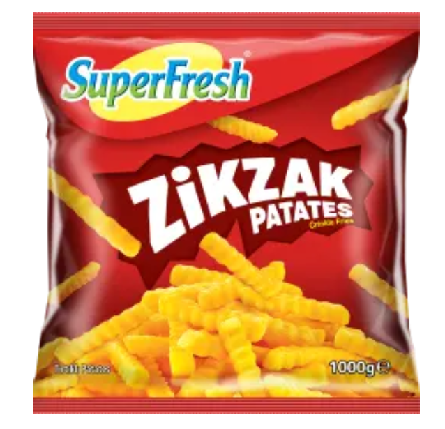 S.Fresh Dnk.Unm. Patates Zikzak 1000 Gr