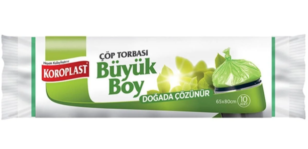 Koroplast Doğada Çöz. Büyük 10 Lu Çöp Torbası