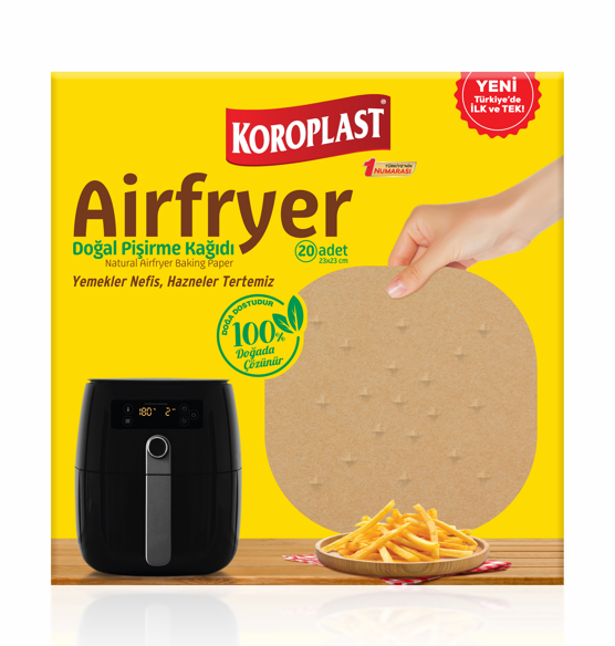 Koroplast Airfryer Pişirme Kağıdı Doğal 12 Li