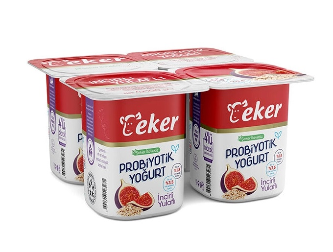 Eker Probiyotik Yoğurt İncir-Yulaf 4*100 Gr.