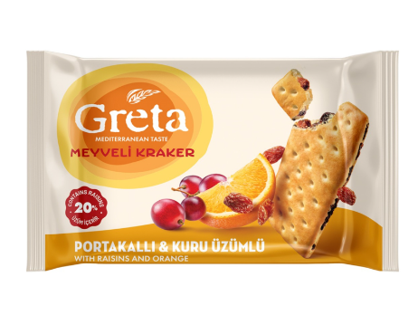 Şölen Greta Kuru Üzümlü Portakallı Kraker 150 Gr