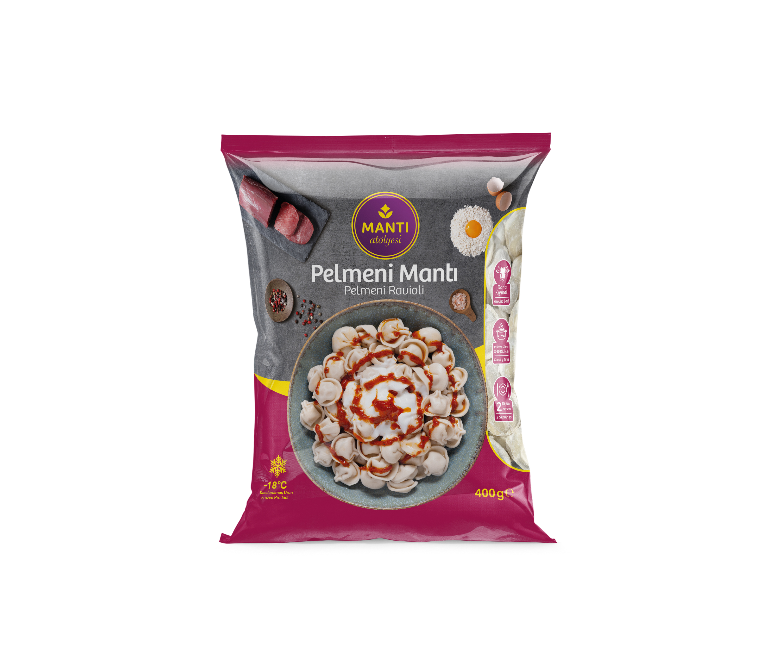 Mantı Atölyesi Pelmeni Mantı 400 Gr