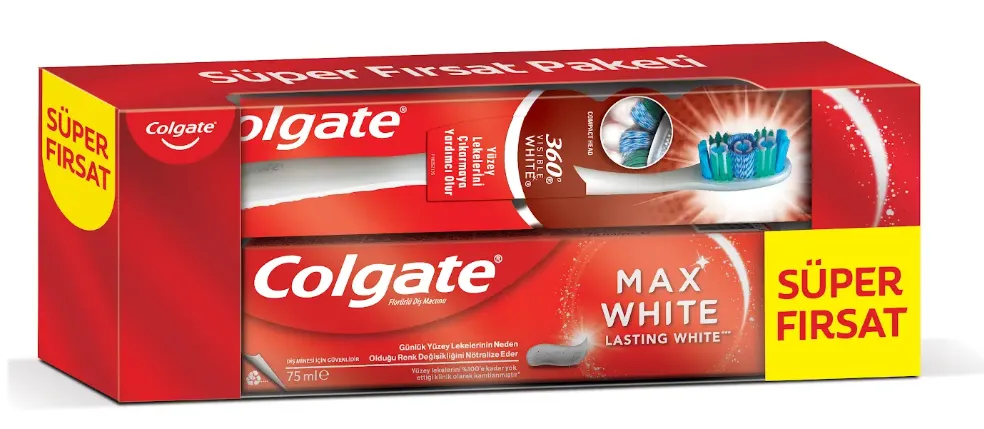 Colgate Diş Macunu Max White 75 Ml + 360 Diş Fırça