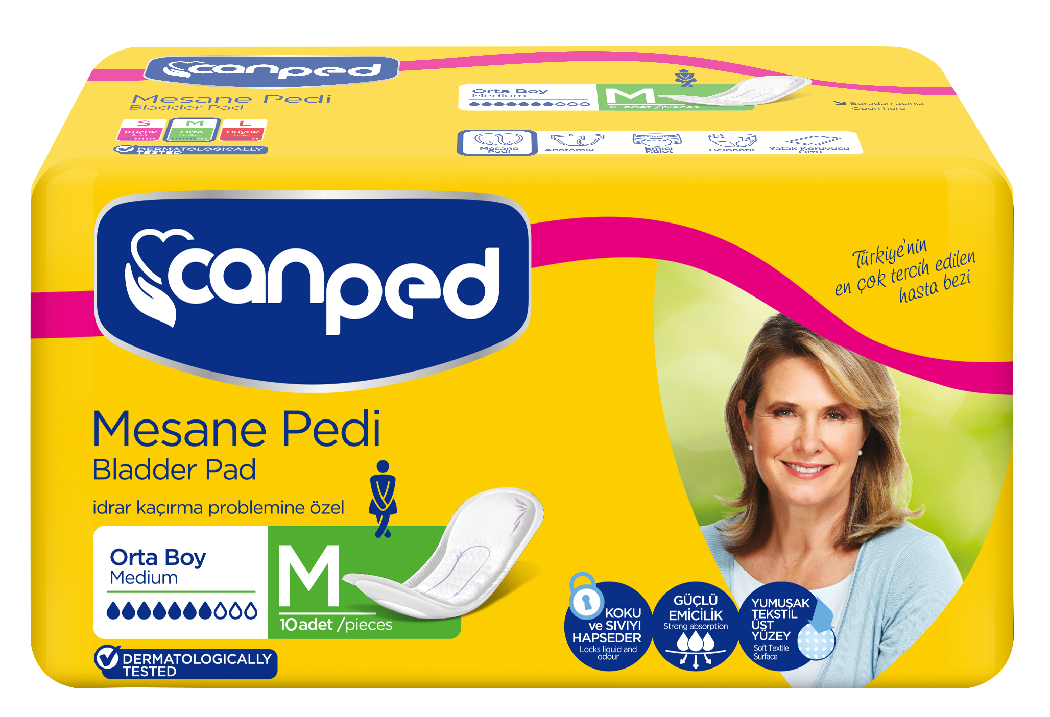 Canped Mesane Pedi Orta Boy Medium 10 lu