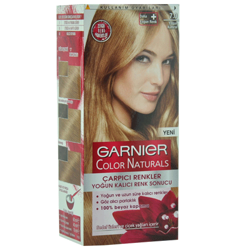 Garnier Color Natural Çarpıcı Renkler Saç Boyası 7 Yoğun Kumral