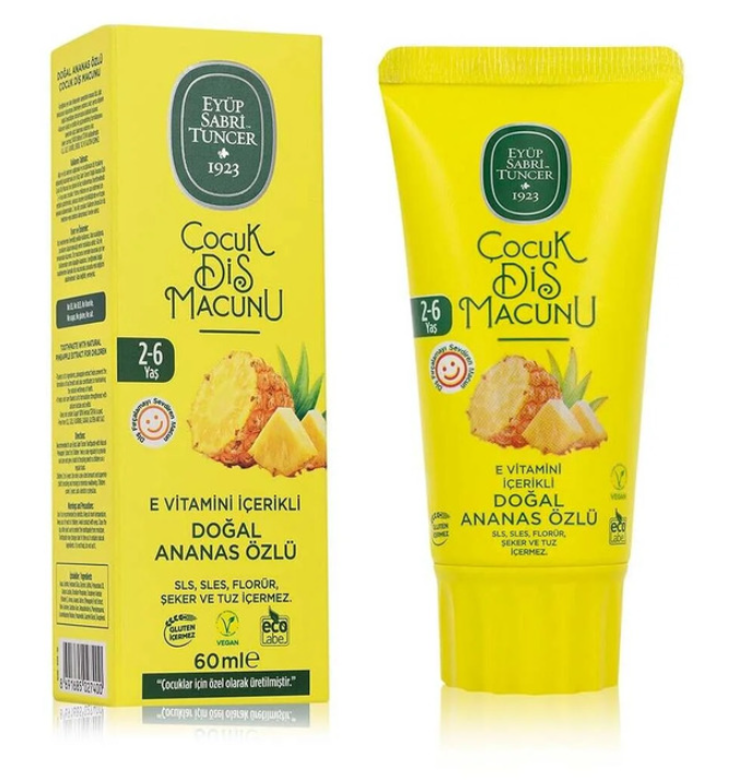E.Sabri Tuncer Diş Macunu Ananas Özlü Çocuk60 ML