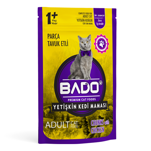 Bado Yetişkin Kedi Yaş Mama Tavuk Etli 85 gr