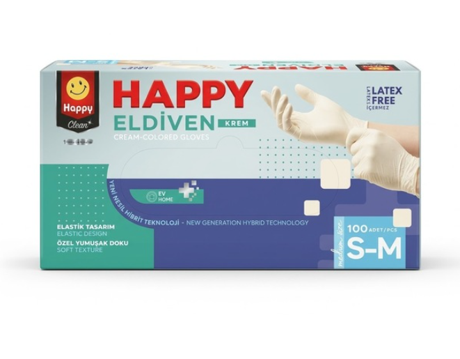 Happy Clean Flex Krem 100Lü Eldiven S-M