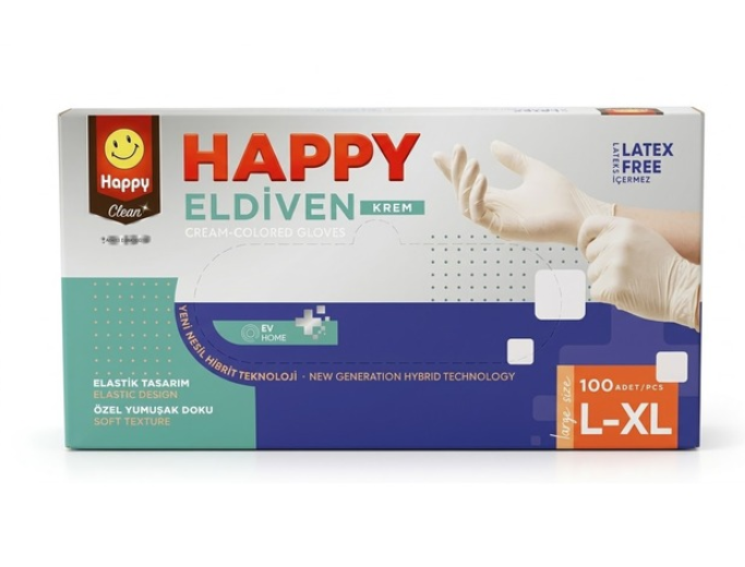 Happy Clean Flex Krem 100Lü Eldiven L-Xl