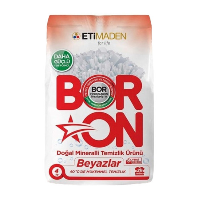 Boron Doğal Mineralli Toz Deterjan 4 kg Beyazlar