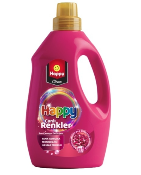 Happy Clean Sıvı Deterjan Canlı Renkler 2.7 Lt