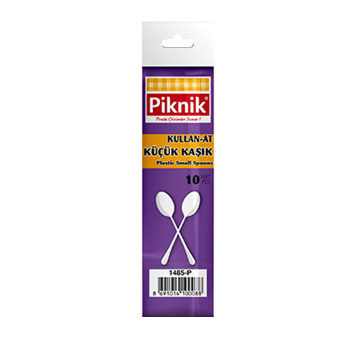 Piknik 1485 Plastik Kaşık Küçük 10 lu Renkli