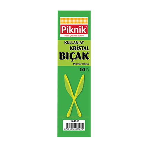Piknik 1441 Kristal Bıçak 10 lu Renkli