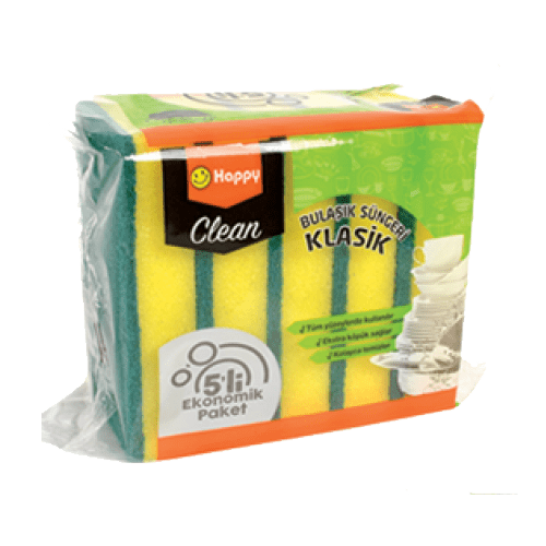 Happy Premium 5 li Düz Bulaşık Süngeri