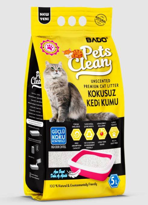 Bado Pets Clean Kedi Kumu Kokusuz 5 lt