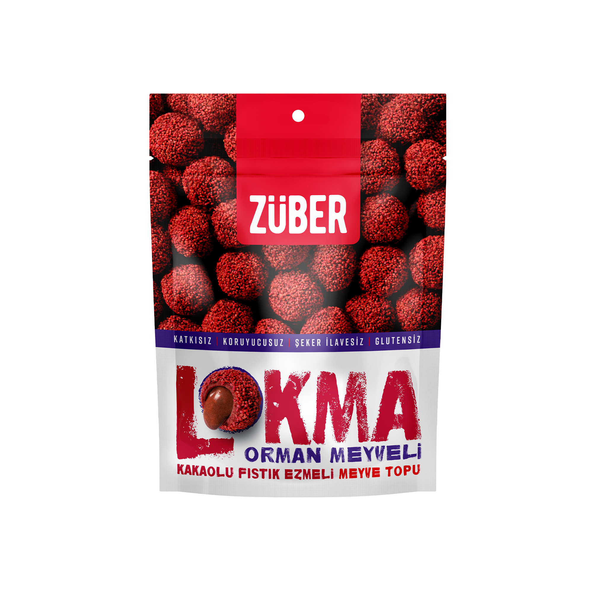 Züber Lokma Orman Meyveli Fıstık Ezmeli Meyve Topu 96 gr
